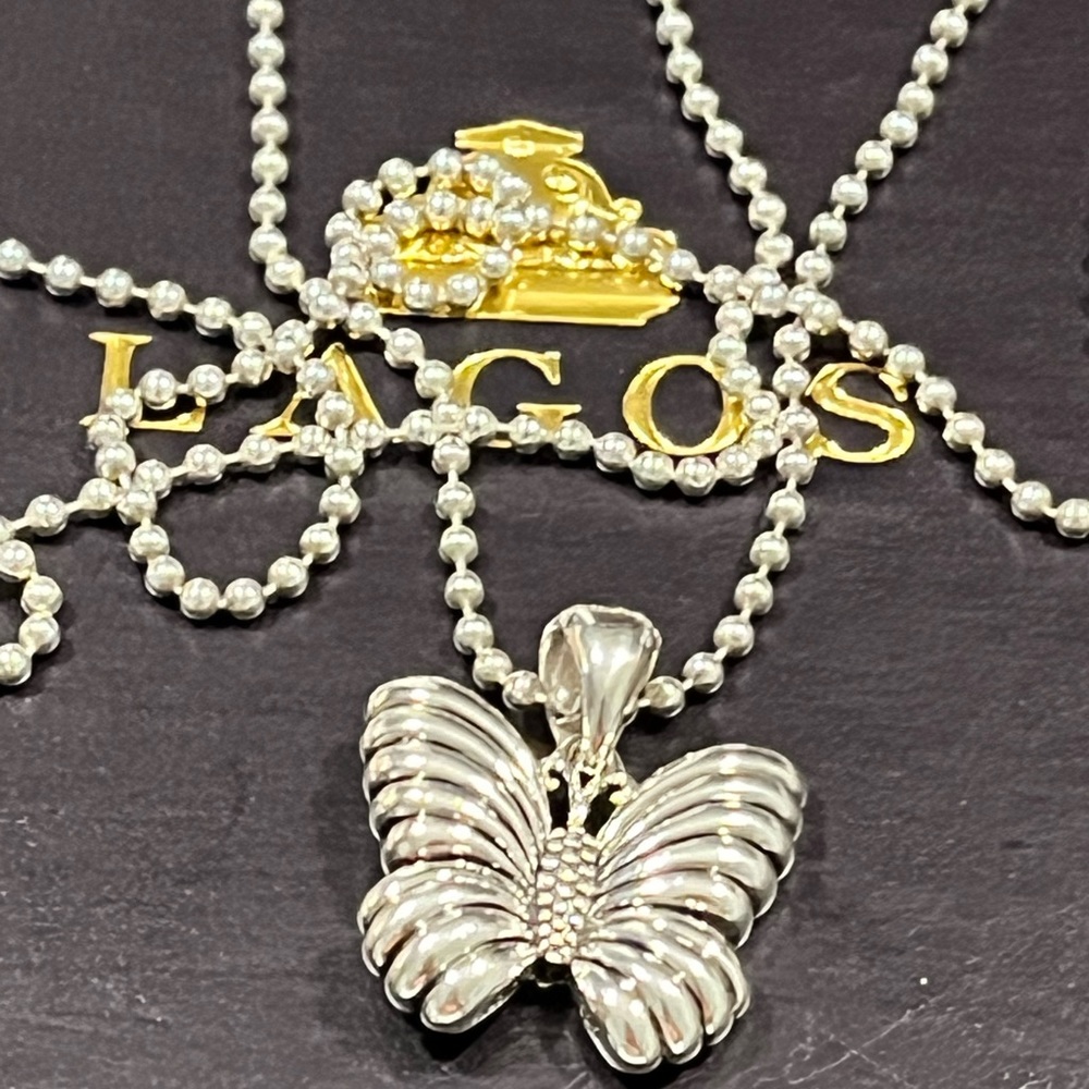 LAGOS PRE-LOVED AUTHENTIC “RARE WONDERS” STERLING SILVER BUTTERFLY NECKLACE - Picture 8 of 15